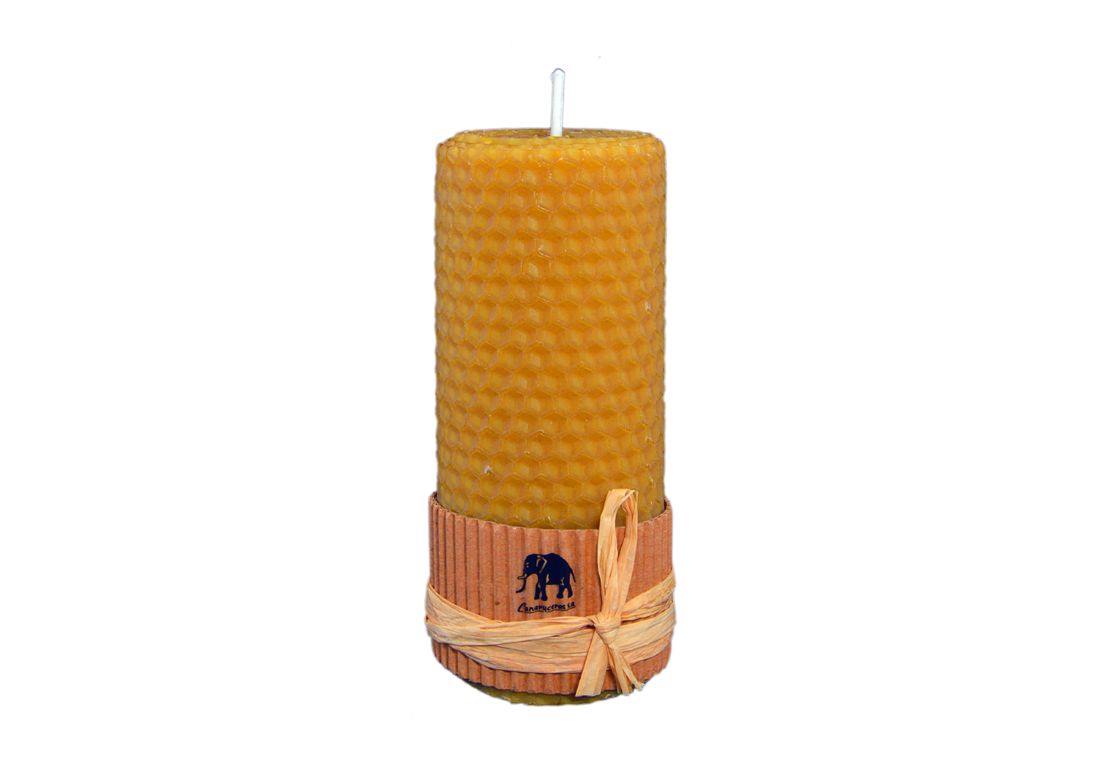 Imagen destacada de '1 vela cilíndrica de cera natural de abeja 10x5.2'