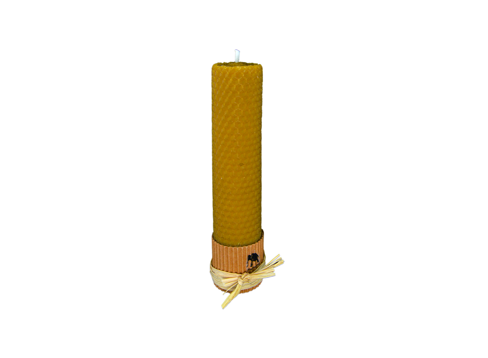 Imagen destacada de '1 vela cilíndrica de cera natural de abeja 17.5x4'